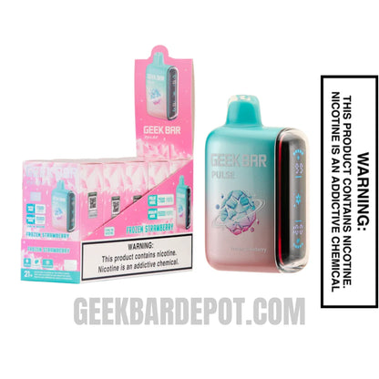 Strawberry Geek Bar Pulse Frozen Edition Vape With Bundle Pack
