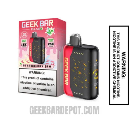Strawberry Jam Geek Bar Pulse X Jam Edition Vape With Package Box