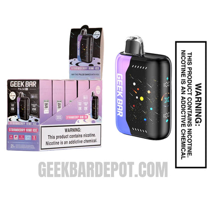 Strawberry Kiwi Ice Geek Bar Pulse X Disposable Vape With Bundle Pack