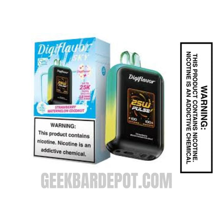 StrawberryWatermelonCoconutDigiflavorSKYDisposableVapeWithPackageBox
