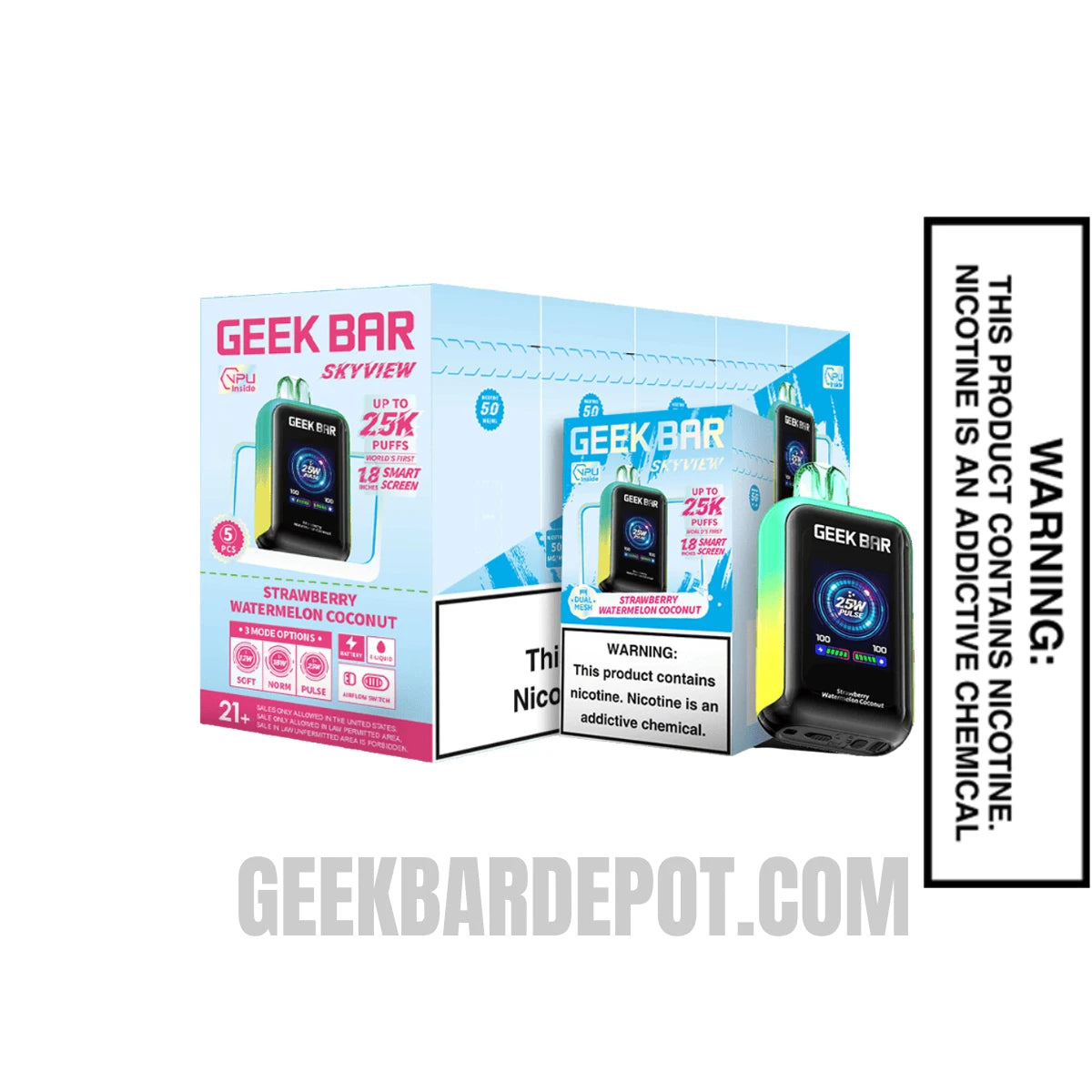 Strawberry Watermelon Coconut Geek Bar SKYVIEW Vape Strawberry Watermelon Coconut Geek Bar SKYVIEW Vape
