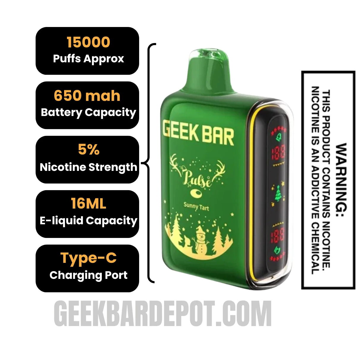 Sunny Tart Geek Bar Pulse Disposable Vape Specification