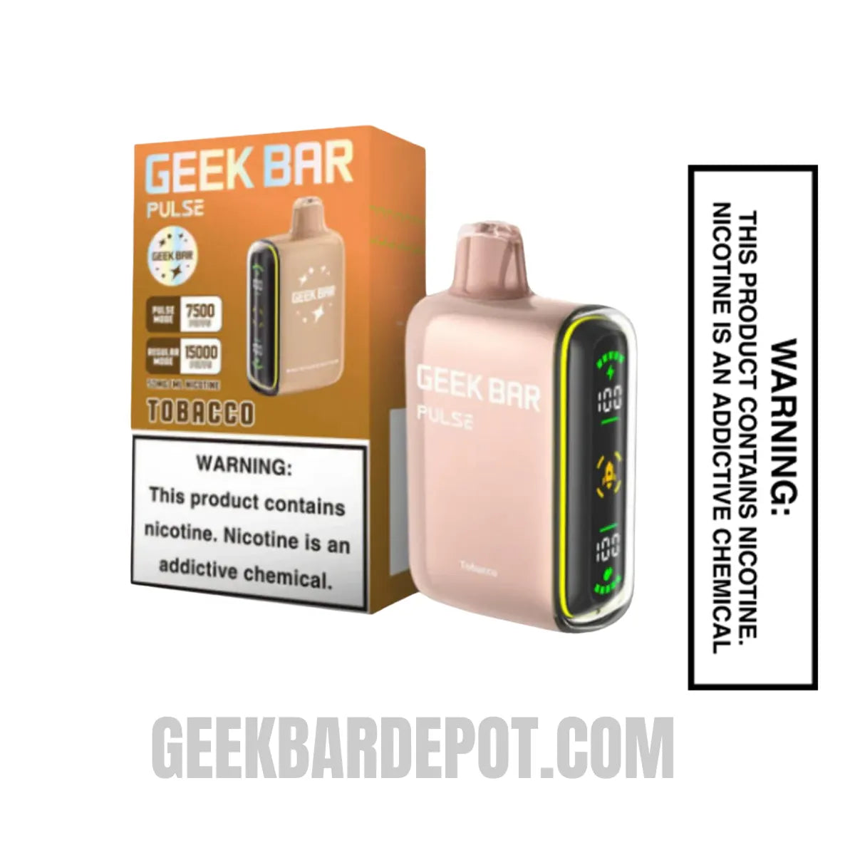 TobaccoGeekBarPulseDisposableVapePackage box