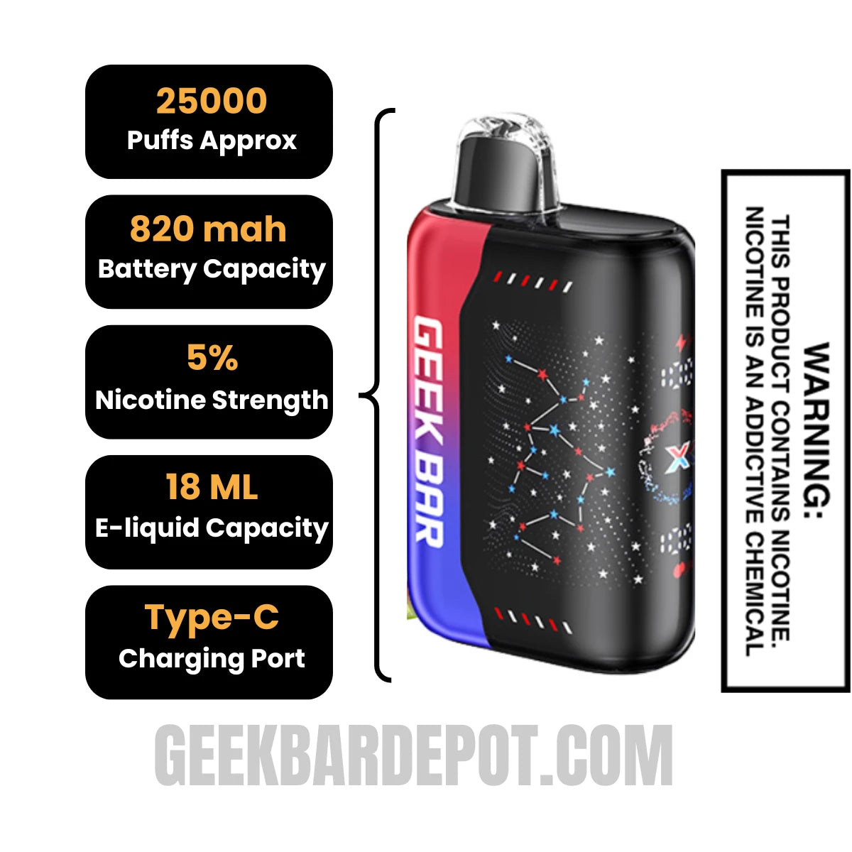 Watermelon Ice Geek Bar Pulse X Vape | Geek Bar Depot Watermelon Ice Geek Bar Pulse X Vape | Geek Bar Depot