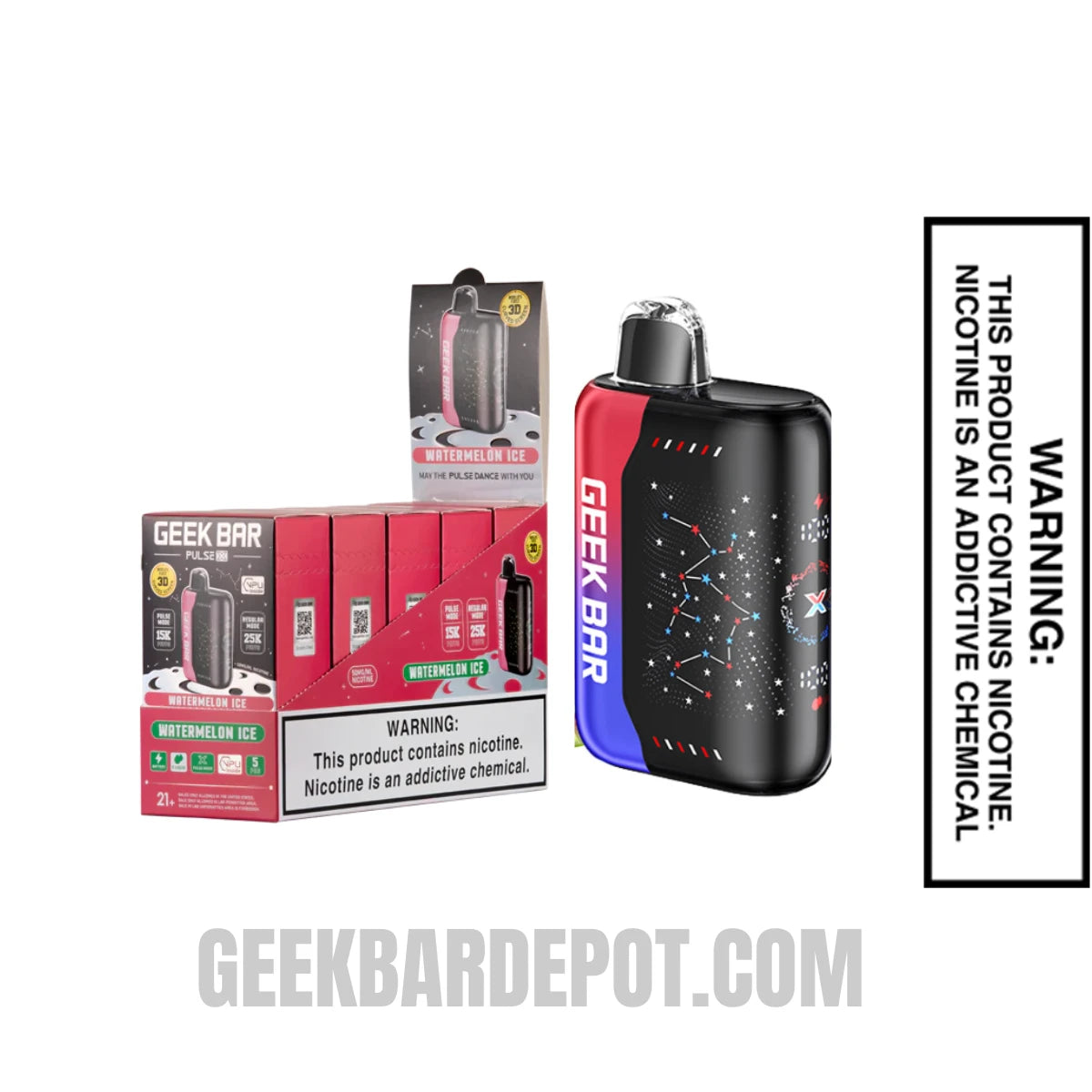 Watermelon Ice Geek Bar Pulse X Vape | Geek Bar Depot Watermelon Ice Geek Bar Pulse X Vape | Geek Bar Depot