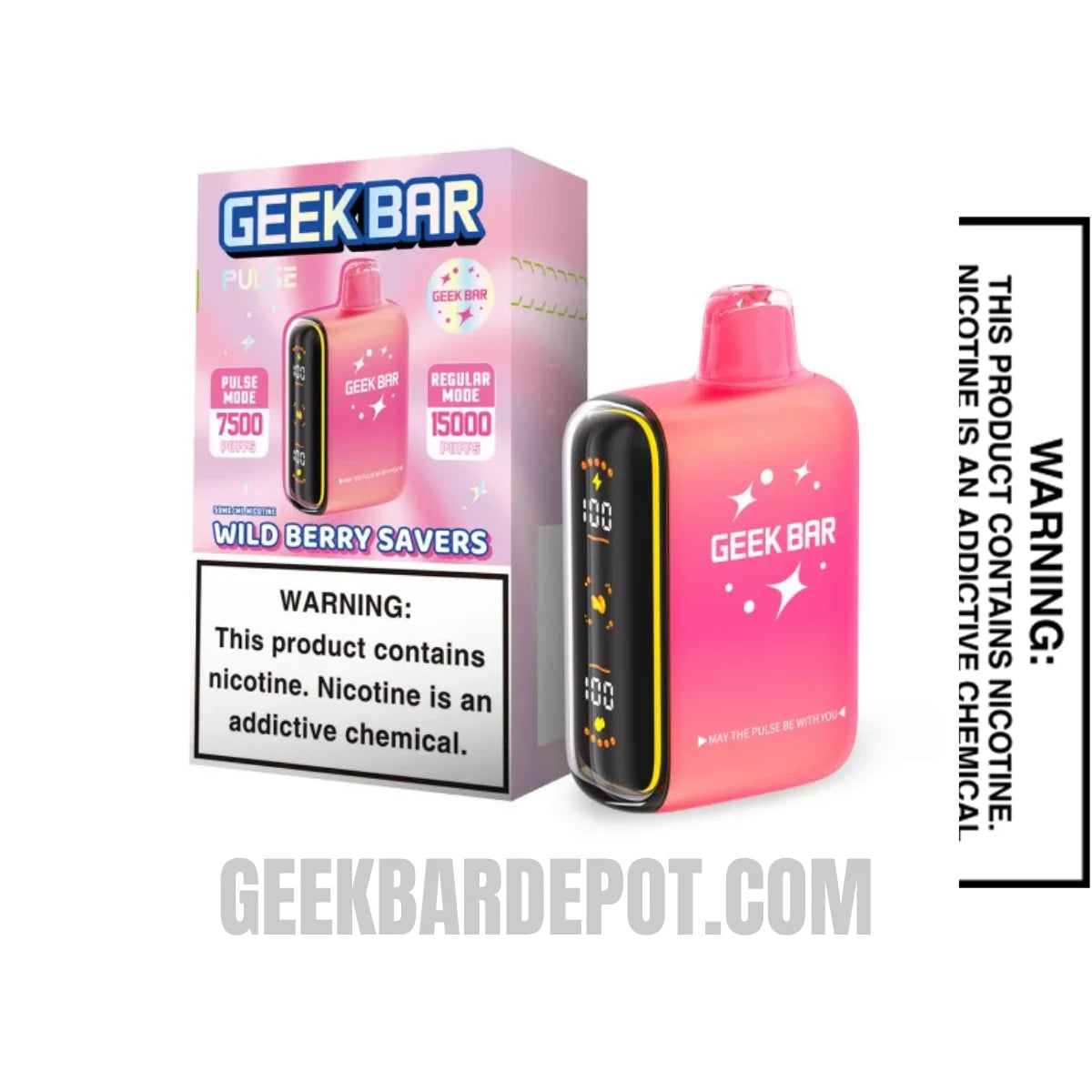 Wild Berry Savers Geek Bar Pulse Savers Edition Vape With Package Box