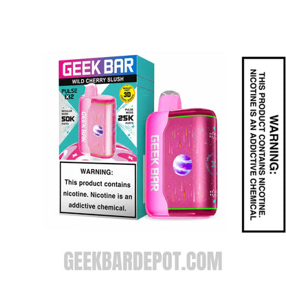 Wild Cherry Slush Geek Bar Pulse X2 Disposable Vape with Package Box