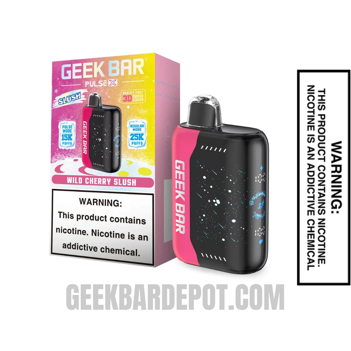Wild Cherry Slush Geek Bar Pulse X Vape With Package Box